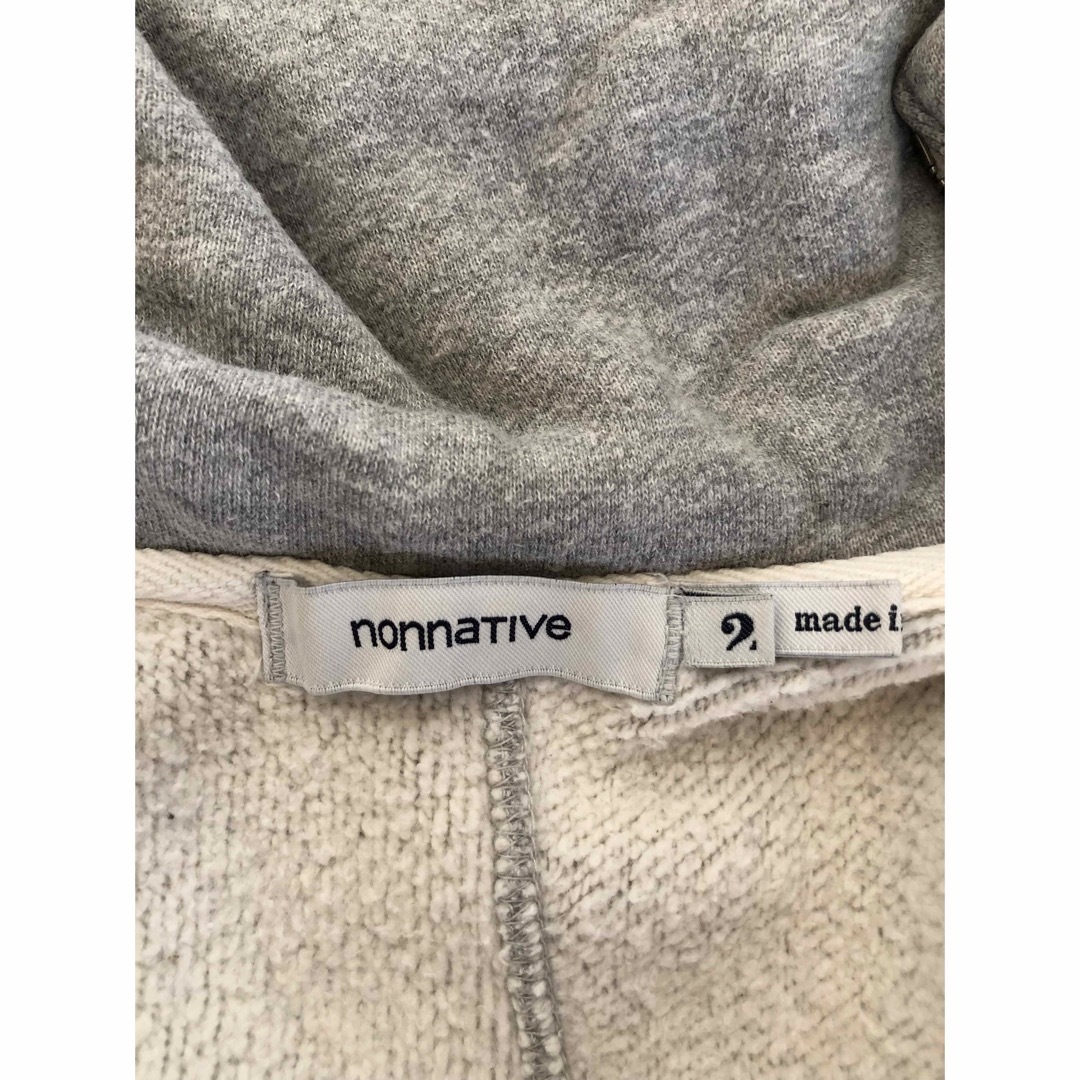 nonnative(ノンネイティブ)のnonnative DWELLER HOODED HALF ZIP SWEAT灰 メンズのトップス(パーカー)の商品写真