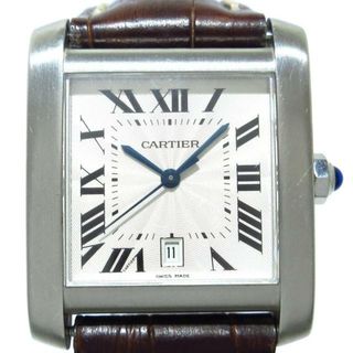 カルティエ(Cartier)のCartier(カルティエ) 腕時計 タンクフランセーズXXL W5101755 メンズ SS/社外ベルト アイボリー(その他)