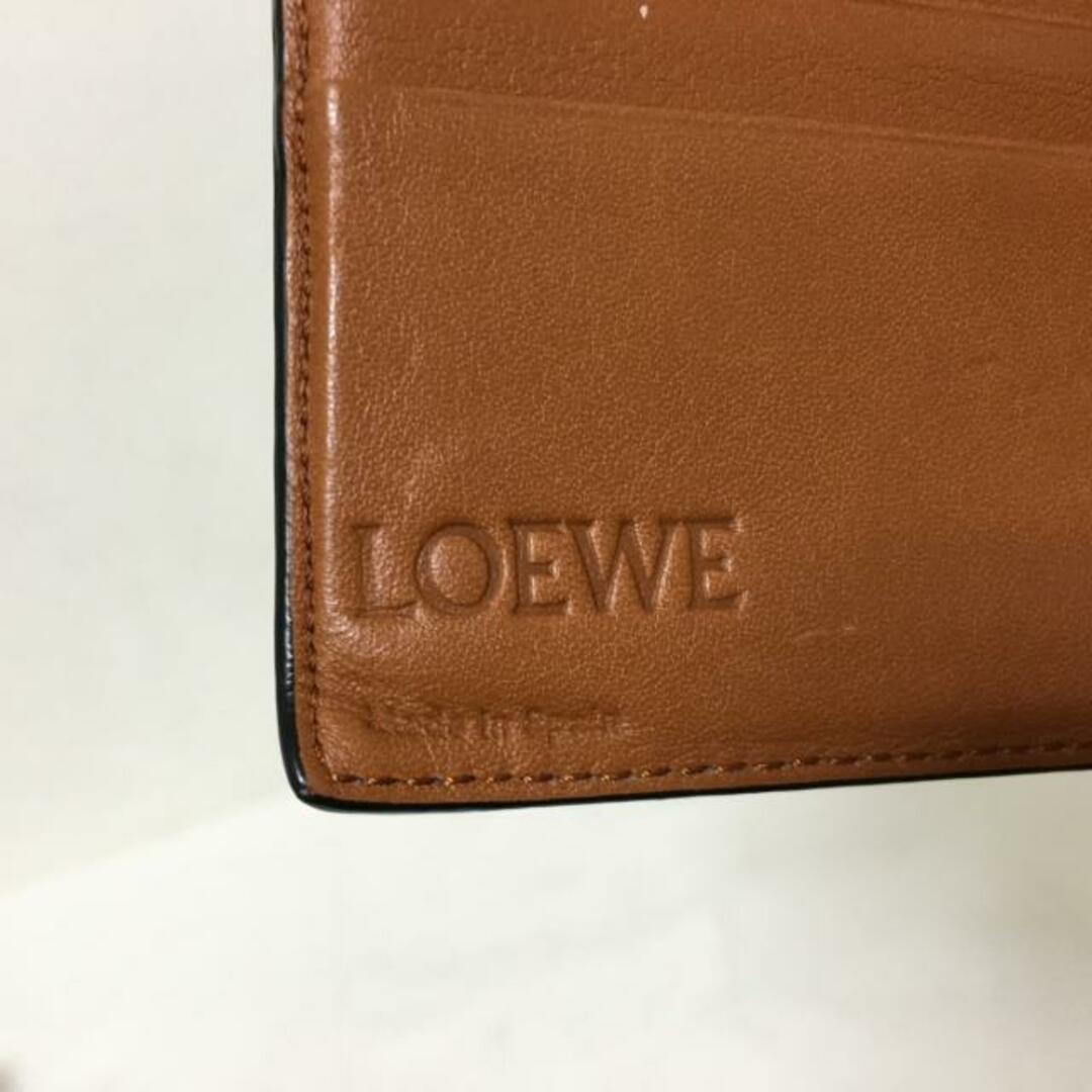 LOEWE(ロエベ)のLOEWE(ロエベ) 2つ折り財布 バーティカル ウォレット ミディアム ネイビー×ブラウン レザー レディースのファッション小物(財布)の商品写真