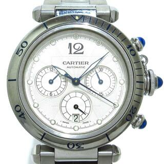 カルティエ(Cartier)のCartier(カルティエ) 腕時計 パシャ38クロノグラフ W31030H3 メンズ クロノグラフ/裏スケ シルバー(その他)