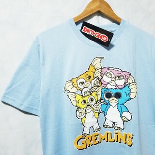 グレムリン　ギズモ　新品　Tシャツ　Mサイズ　GREMLINS　水色(Tシャツ/カットソー(半袖/袖なし))