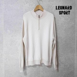 レオナール(LEONARD)の美品 LEONARD SPORT 千鳥格子柄 長袖 ニット セーター(ニット/セーター)