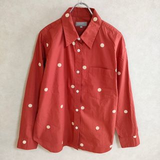 マーガレットハウエル(MARGARET HOWELL)のMARGARET HOWELL BIG SPOT COTTON 1 578-1153005 定価37400円 長袖シャツ 2021 朱色 レディース マーガレットハウエル【中古】4-0307M△(シャツ/ブラウス(長袖/七分))