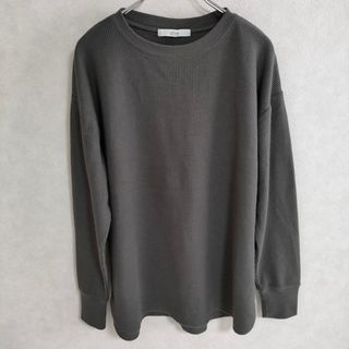 ジャーナルスタンダード(JOURNAL STANDARD)のJOURNAL STANDARD relume TCワッフルロングスリーブTシャツ サイズF 長袖Ｔシャツ カットソー ロンＴ チャコールグレー レディース ジャーナルスタンダードレリューム【中古】4-0307M△(Tシャツ(長袖/七分))