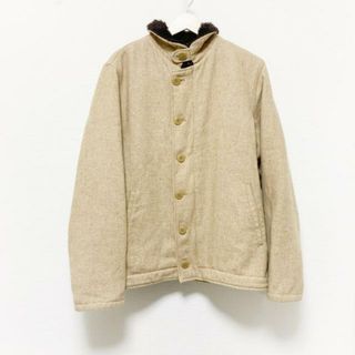 コロンビア(Columbia)のcolumbia(コロンビア) ブルゾン サイズL(MEN‘S) メンズ美品  - ベージュ×ダークブラウン 長袖/冬(ブルゾン)