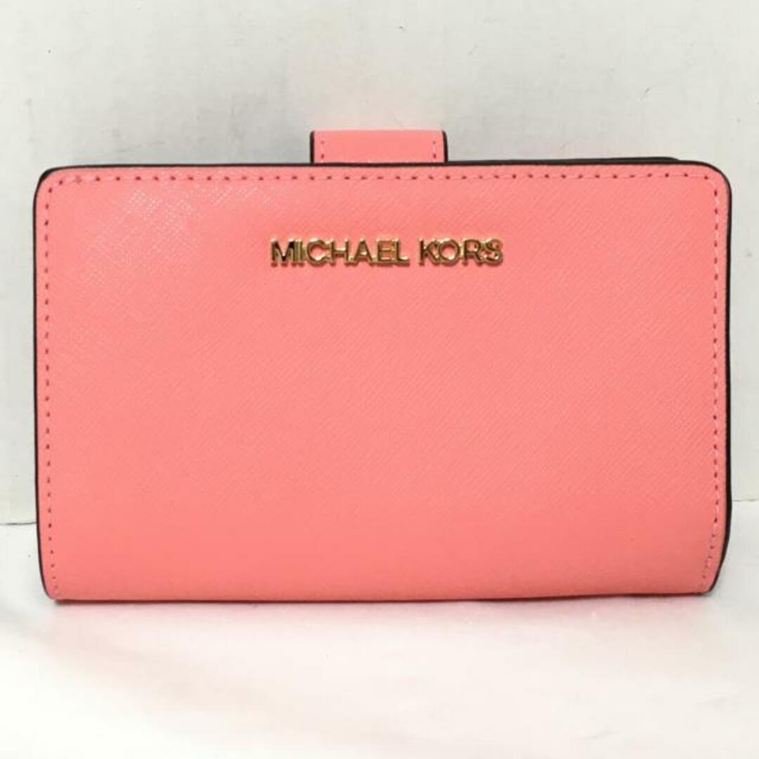 MICHAEL KORS(マイケルコース) 2つ折り財布美品 - ピンク L字ファスナー レザー | フリマアプリ ラクマ