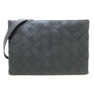 ボッテガヴェネタ(Bottega Veneta)のBOTTEGA VENETA(ボッテガヴェネタ) ショルダーバッグ マキシイントレチャート/メッセンジャーバッグ 黒 3コンパートメント/着脱可 レザー(ショルダーバッグ)