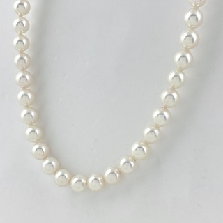 美品 ブラックパールネックレス あこや真珠 本真珠 6.5mm silverの通販 