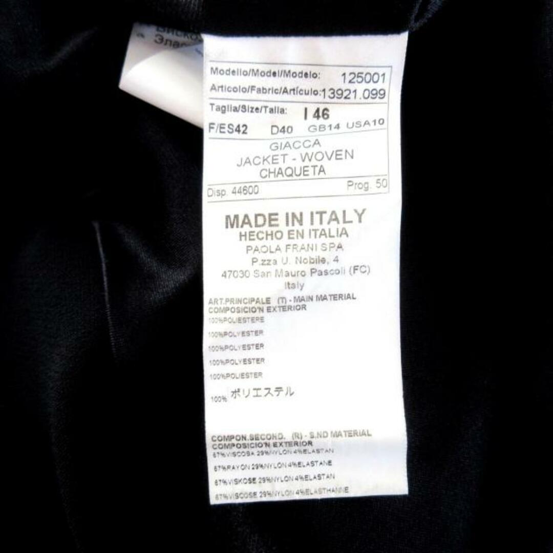 PAOLA FRANI(パオラフラーニ)のPAOLA FRANI(パオラ フラーニ) ジャケット サイズ46(I) L レディース - 黒 長袖/春 レディースのジャケット/アウター(その他)の商品写真