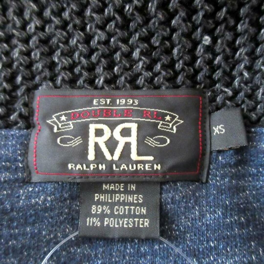 RRL(ダブルアールエル)のRRL RALPH LAUREN(ダブルアールエル ラルフローレン) カーディガン サイズXS メンズ - ネイビー×ダークグレー 長袖/異素材切替 メンズのトップス(カーディガン)の商品写真