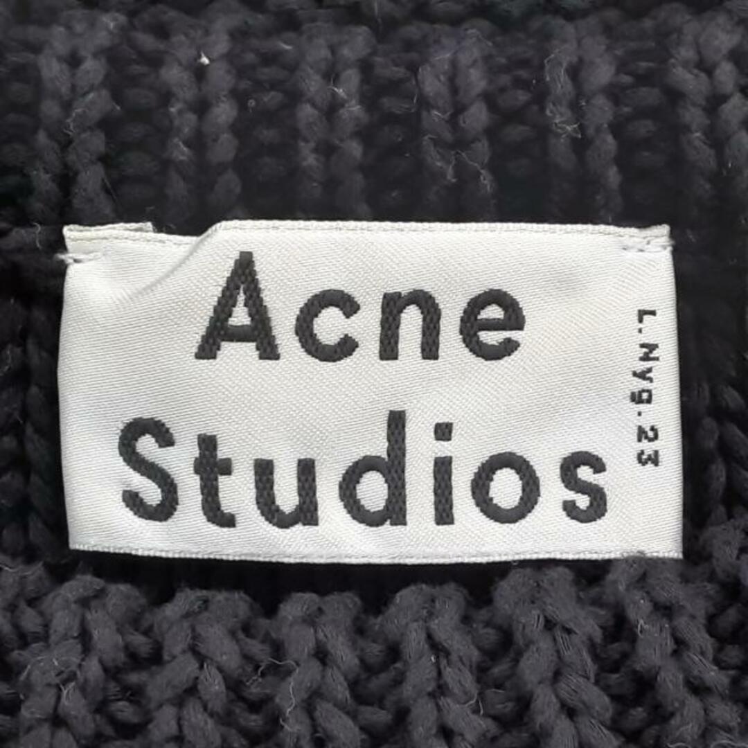 Acne Studios(アクネストゥディオズ)のACNE STUDIOS(アクネ ストゥディオズ) 七分袖セーター サイズL レディース美品  - 黒 クルーネック レディースのトップス(ニット/セーター)の商品写真