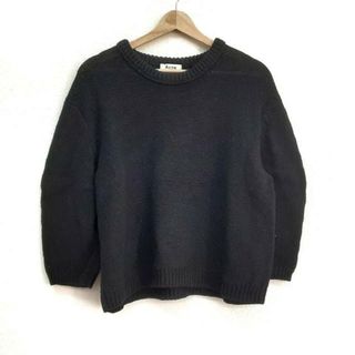 アクネストゥディオズ(Acne Studios)のACNE STUDIOS(アクネ ストゥディオズ) 七分袖セーター サイズL レディース美品  - 黒 クルーネック(ニット/セーター)