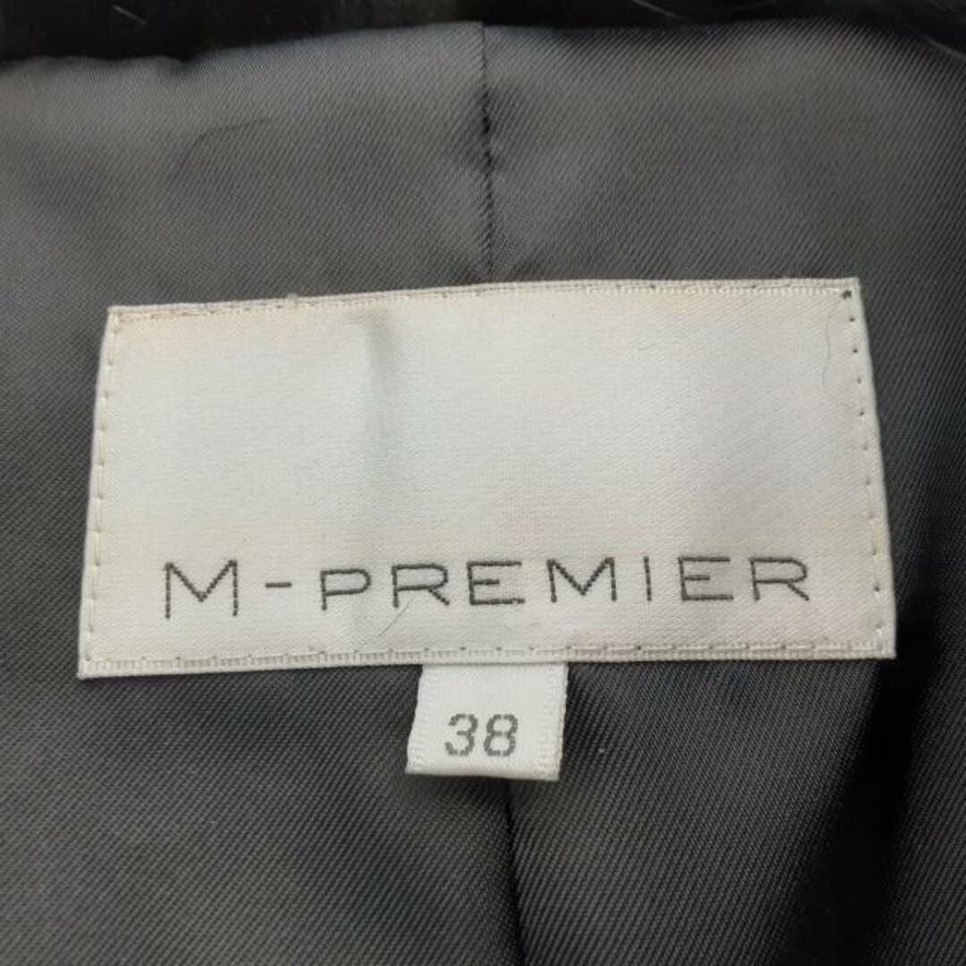 M-premier(エムプルミエ)のM-PREMIER(エムプルミエ) コート サイズ38 M レディース美品  - 黒 毛皮/長袖/ジップアップ/ショート丈/冬 ラビット(ラパン) レディースのジャケット/アウター(その他)の商品写真