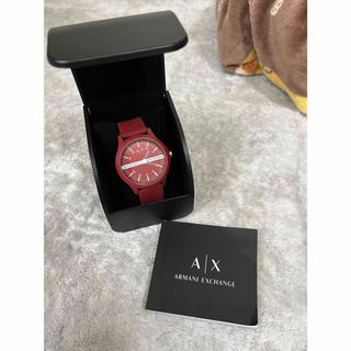 ARMANI EXCHANGE - ARMANI EXCHANGE クォーツ腕時計 アナログ レザー RED