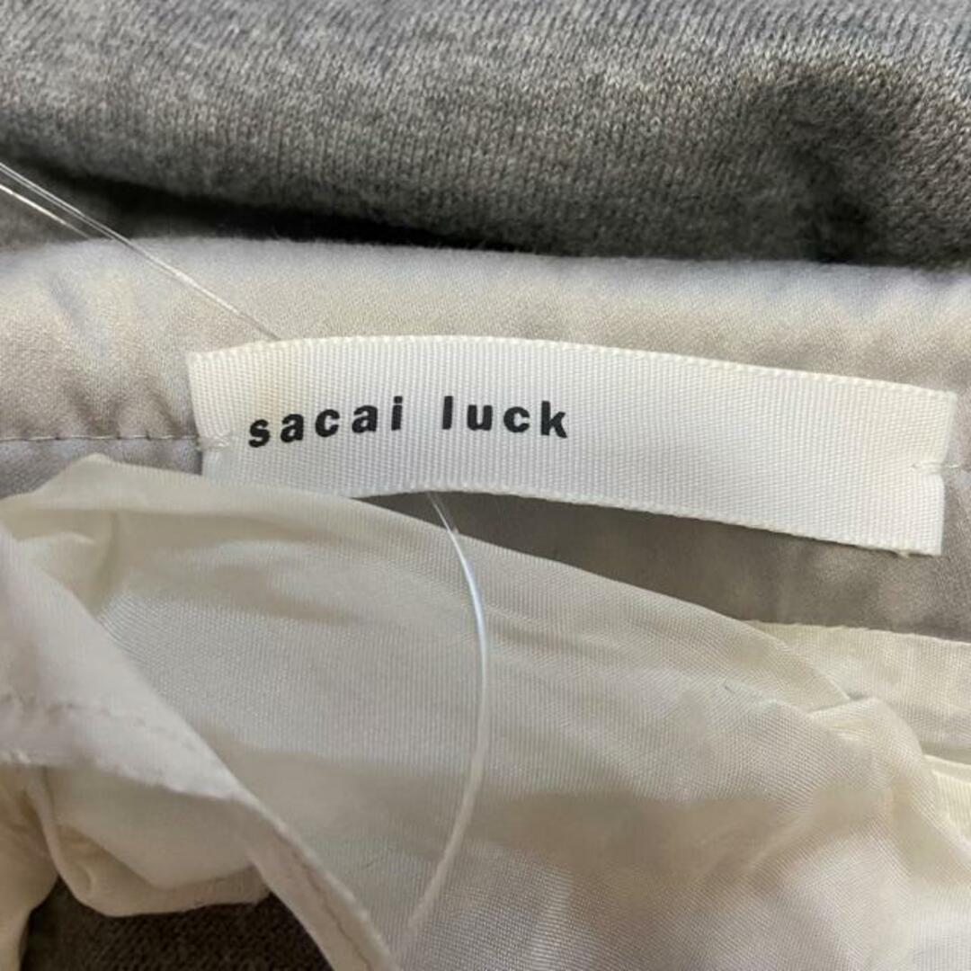 sacai luck(サカイラック)のsacai luck(サカイラック) カーディガン サイズ2 M レディース - グレー×グレーベージュ 長袖 レディースのトップス(カーディガン)の商品写真