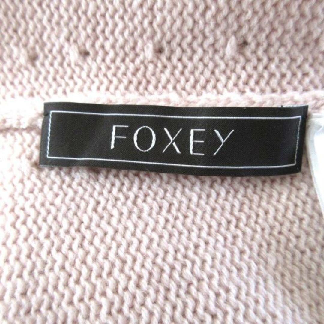 FOXEY(フォクシー)のFOXEY(フォクシー) 長袖セーター サイズ38 M レディース - ライトピンク 長袖/カシミヤ レディースのトップス(ニット/セーター)の商品写真