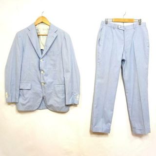 RING JACKET(リングジャケット) シングルスーツ メンズ - ライトブルー×白 ストライプ(セットアップ)