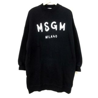 MSGM - MSGM(エムエスジィエム) ワンピース サイズM レディース - 黒×白 長袖/ひざ丈