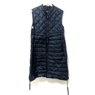 マックスマーラ(Max Mara)のMax Mara(マックスマーラ) ダウンベスト サイズ36 S レディース美品  - ダークネイビー The Cube./ロング丈/ジップアップ/冬(ダウンベスト)