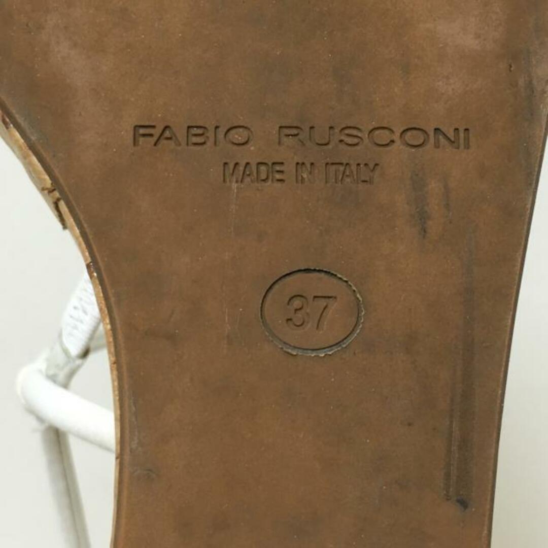 FABIO RUSCONI(ファビオルスコーニ)のFABIO RUSCONI(ファビオルスコーニ) サンダル 37 レディース - 白 ウェッジソール レザー×コルク レディースの靴/シューズ(サンダル)の商品写真