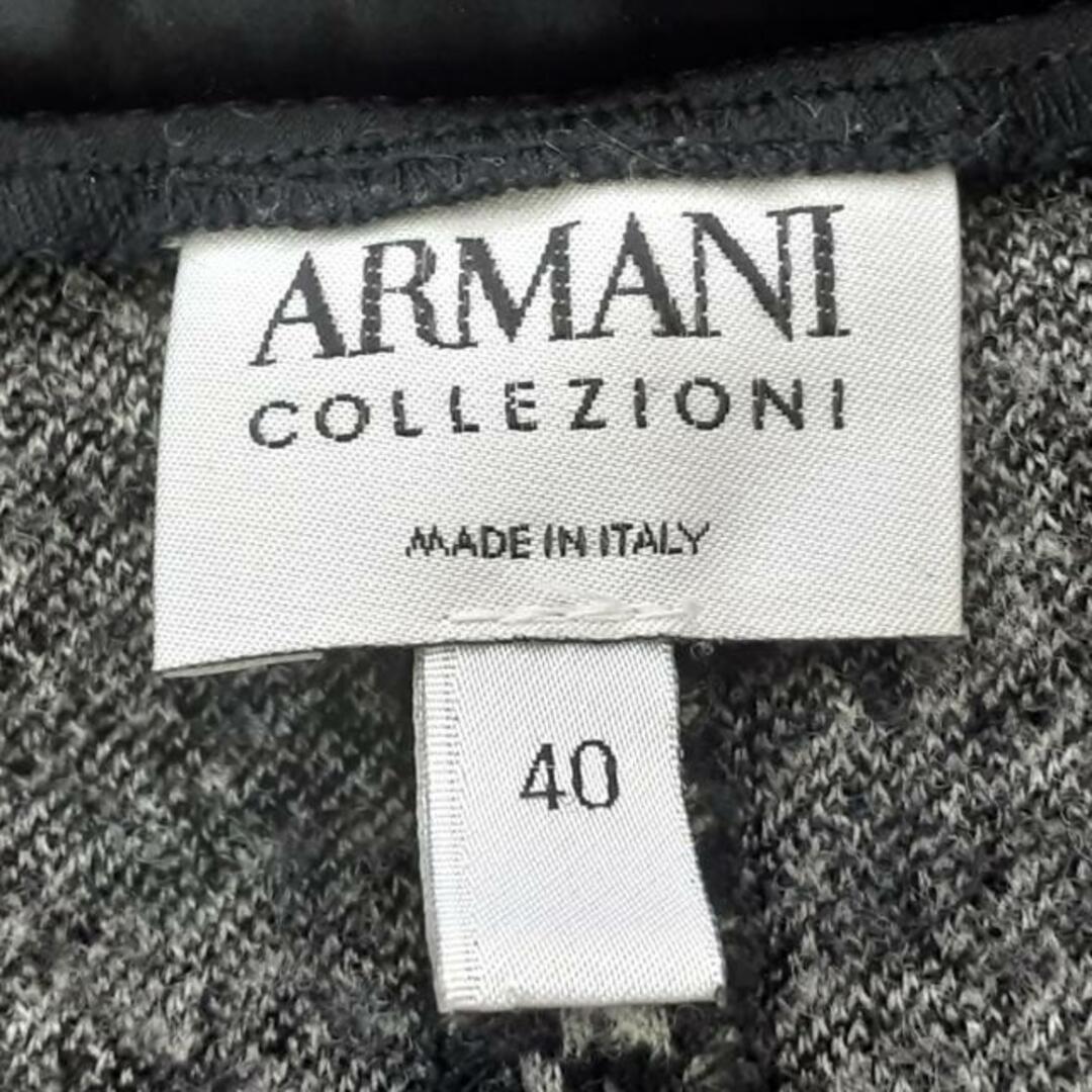 ARMANI COLLEZIONI(アルマーニ コレツィオーニ)のARMANICOLLEZIONI(アルマーニコレッツォーニ) ジャケット サイズ40 M レディース - 黒×白 長袖/肩パッド/秋/冬 レディースのジャケット/アウター(その他)の商品写真