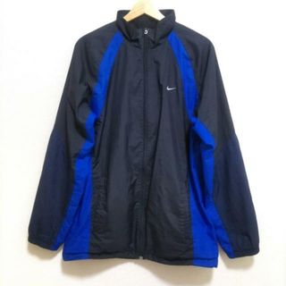 ナイキ(NIKE)のNIKE(ナイキ) ブルゾン サイズL メンズ美品  - ダークネイビー×ブルー 長袖/春/秋(ブルゾン)