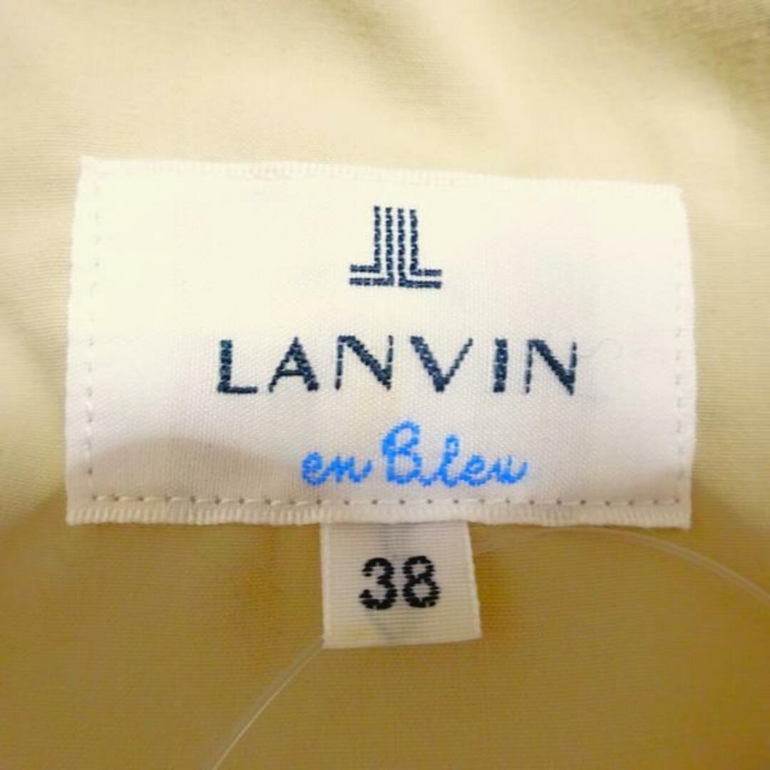 LANVIN en Bleu(ランバンオンブルー)のLANVIN en Bleu(ランバンオンブルー) ワンピース サイズ38 M レディース美品  - ベージュ クルーネック/七分袖/ロング レディースのワンピース(その他)の商品写真