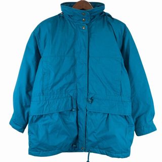 エディーバウアー(Eddie Bauer)の80年代 Eddie Bauer エディーバウアー ダウンジャケット アウトドア キャンプ アウター 防寒 ターコイズブルー (メンズ L) O9872 中古 古着(スタジャン)