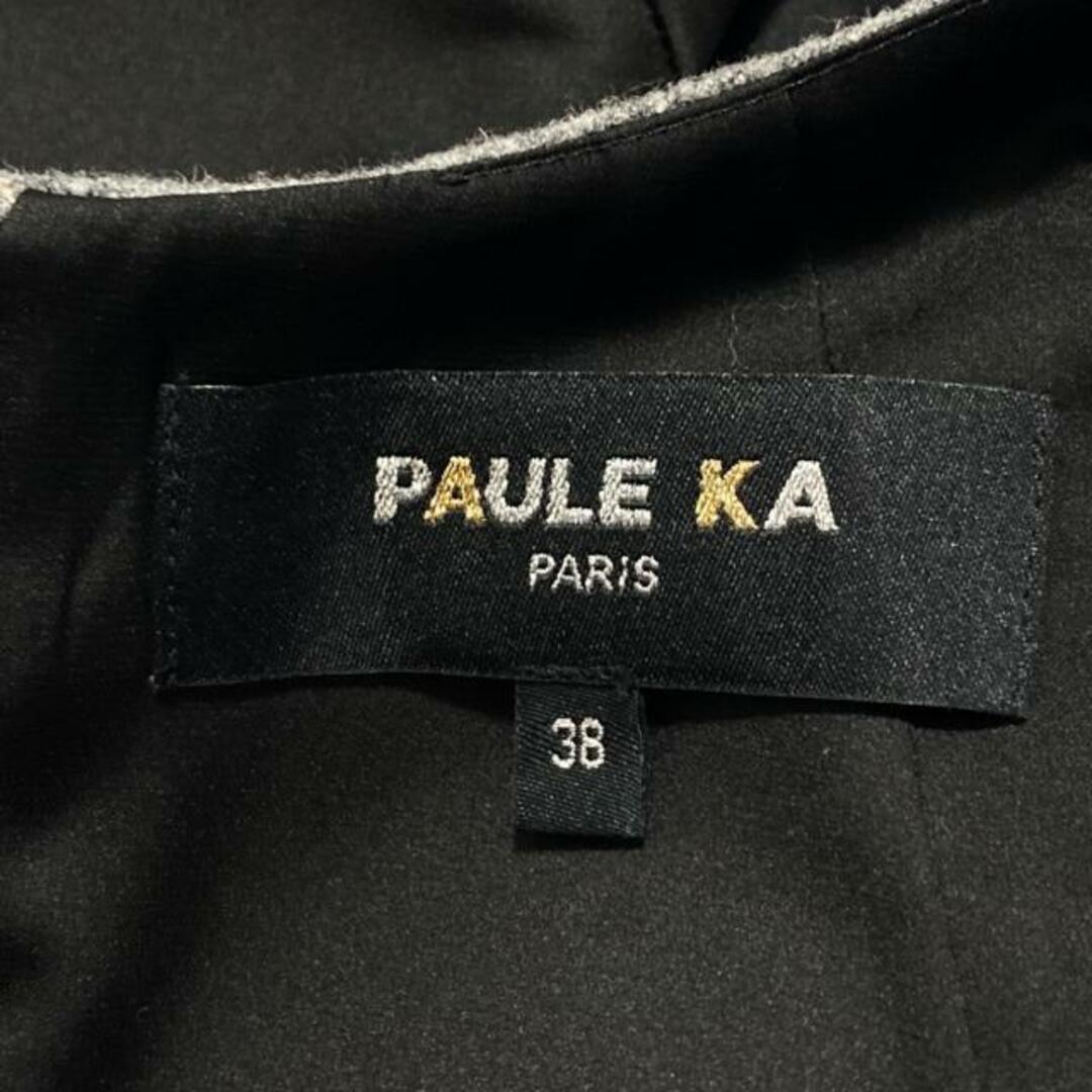 PAULE KA(ポールカ)のPAULEKA(ポールカ) ワンピース サイズ38 M レディース - レッド×グレー×黒 クルーネック/ノースリーブ/ロング レディースのワンピース(その他)の商品写真