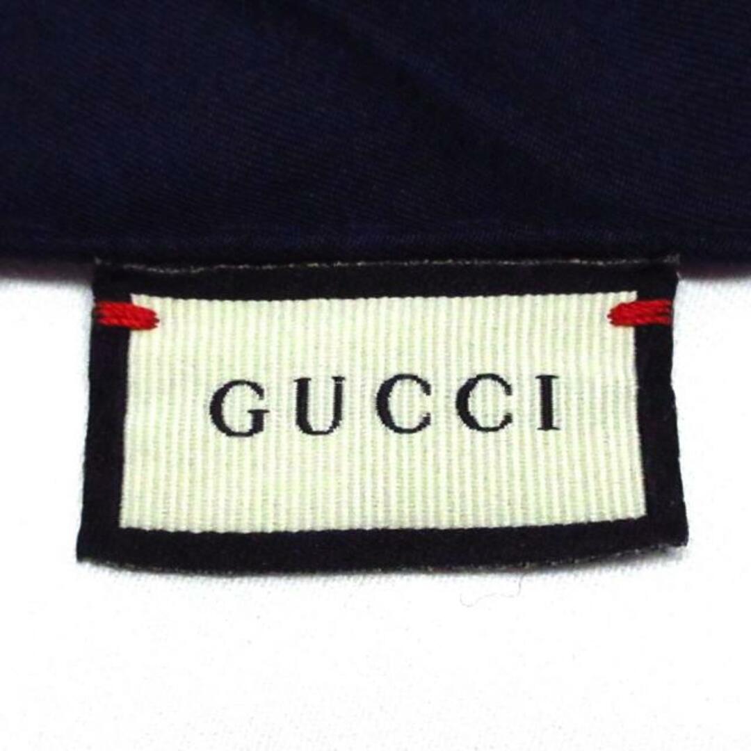 Gucci(グッチ)のGUCCI(グッチ) スカーフ美品  - 609895 ピンクベージュ×ダークネイビー×マルチ スター(星)/ハート レディースのファッション小物(バンダナ/スカーフ)の商品写真