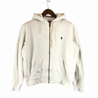 ポロラルフローレン(POLO RALPH LAUREN)のSALE/// Polo by Ralph Lauren ポロ ラルフローレン フード裏サーマル フルジップパーカー 防寒  アメカジ ホワイト (メンズ L) P1120(パーカー)