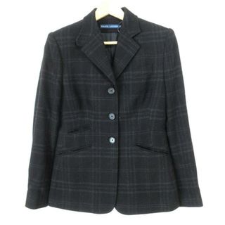 ラルフローレン(Ralph Lauren)のRalphLauren(ラルフローレン) ジャケット サイズ2 S レディース - 黒×白 長袖/チェック柄/肩パッド/秋/冬(その他)