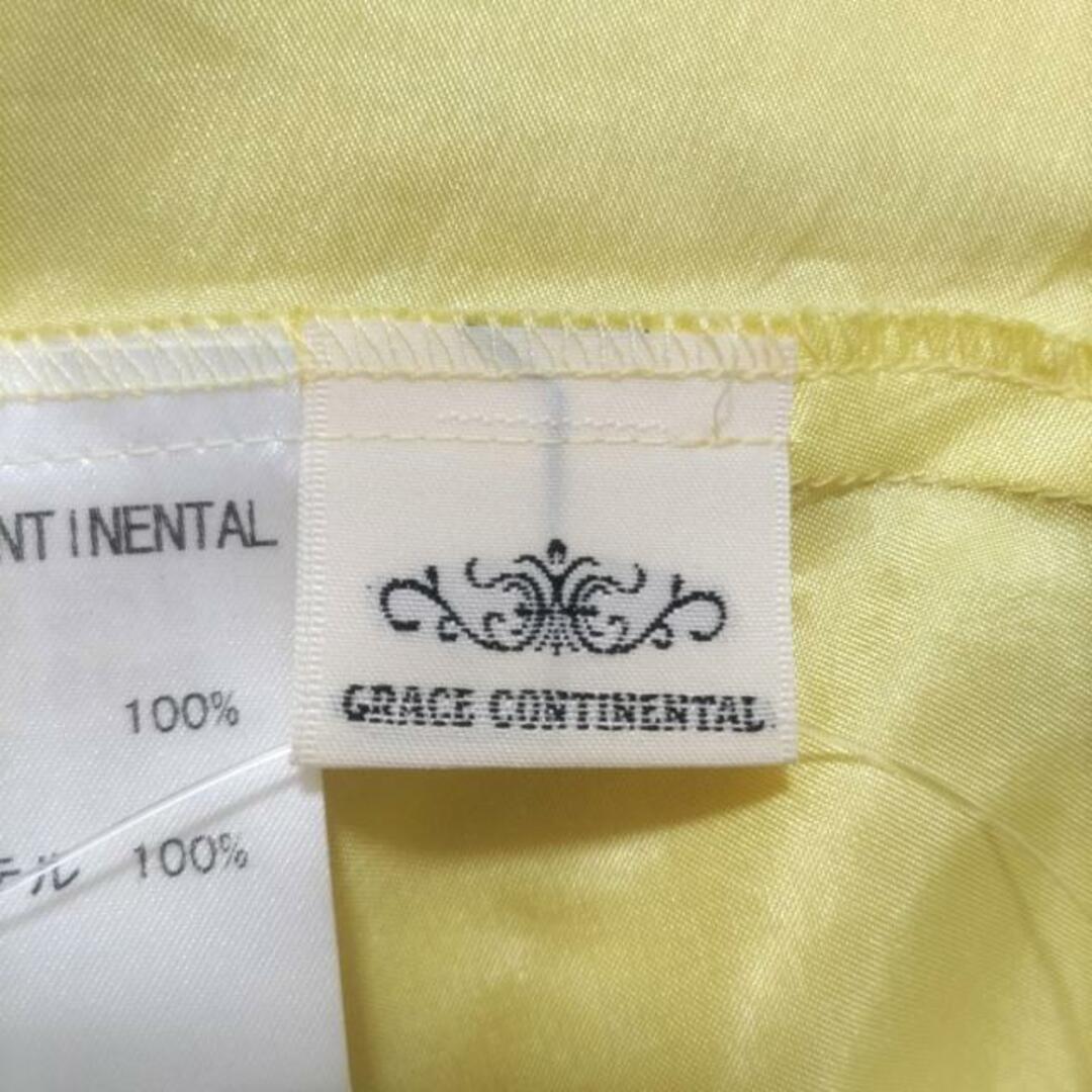 GRACE CONTINENTAL(グレースコンチネンタル)のGRACE CONTINENTAL(グレースコンチネンタル) ワンピース サイズ36 S レディース美品  - イエロー ノースリーブ/ひざ丈/ドット柄 レディースのワンピース(その他)の商品写真