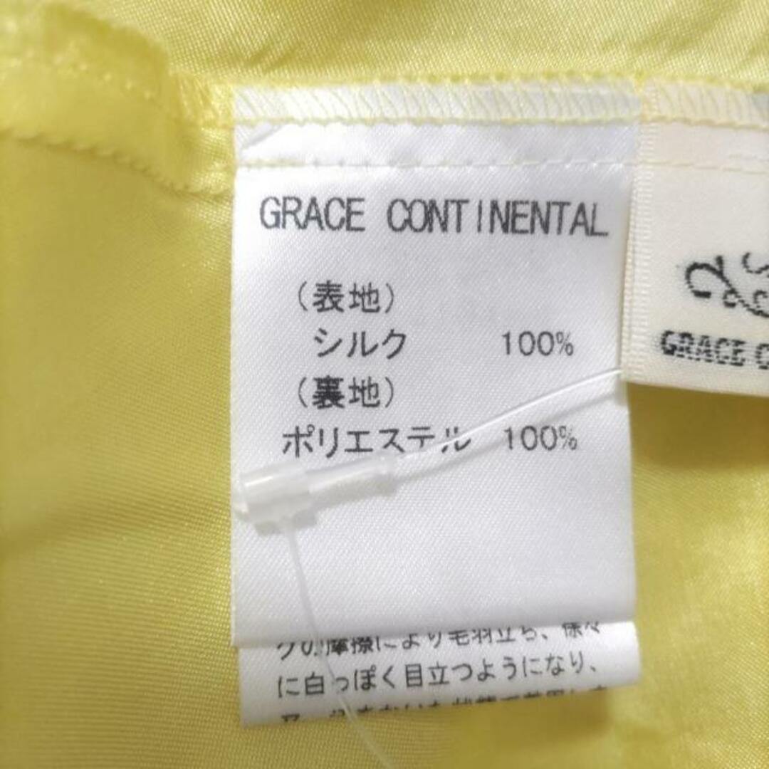 GRACE CONTINENTAL(グレースコンチネンタル)のGRACE CONTINENTAL(グレースコンチネンタル) ワンピース サイズ36 S レディース美品  - イエロー ノースリーブ/ひざ丈/ドット柄 レディースのワンピース(その他)の商品写真