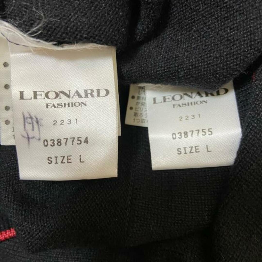 LEONARD(レオナール)のLEONARD(レオナール) アンサンブル レディース - 黒×ピンク×マルチ スパンコール レディースのトップス(アンサンブル)の商品写真