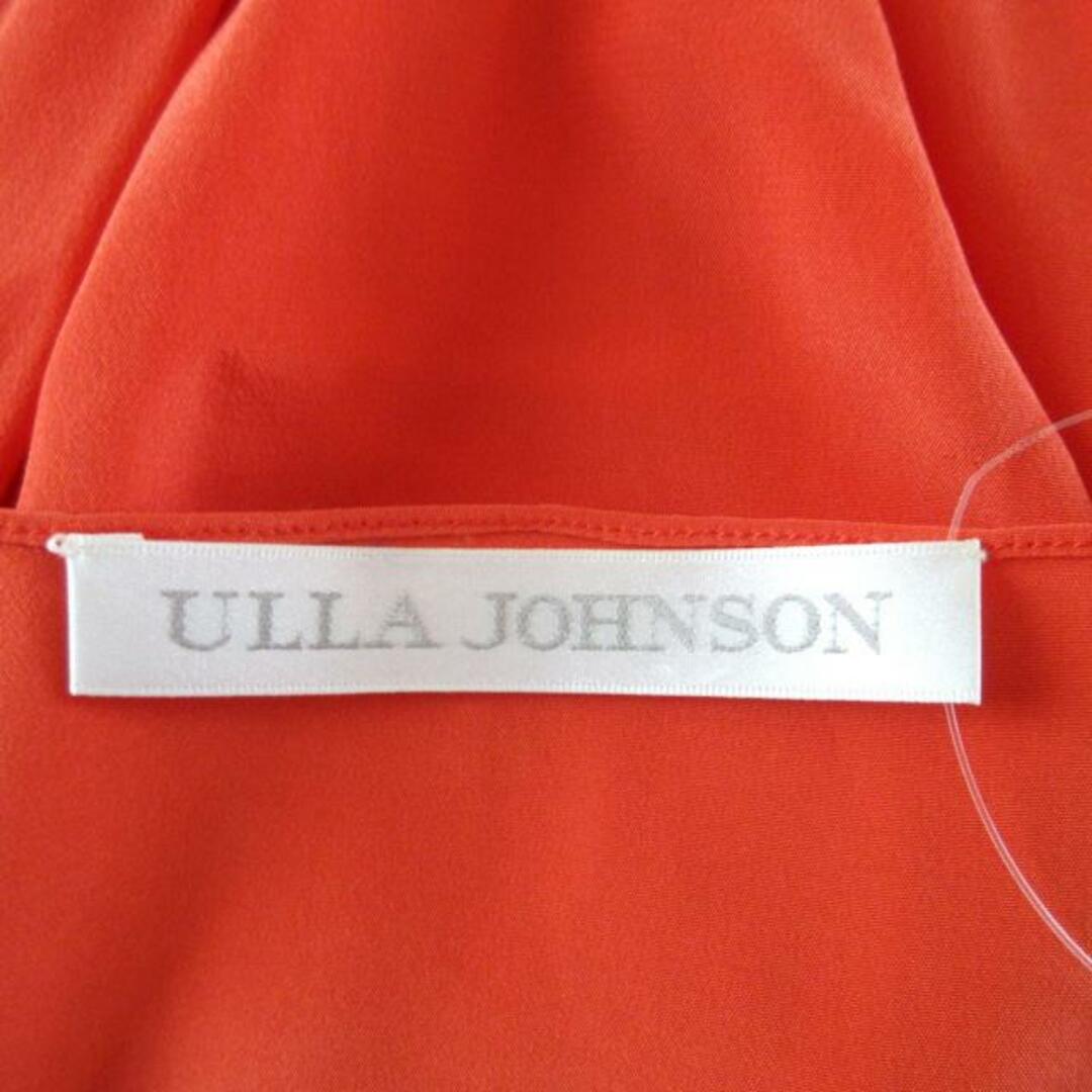 ULLA JOHNSON(ウラ・ジョンソン) ワンピース サイズ2 M レディース - オレンジ クルーネック/半袖/ひざ丈/シルク レディースのワンピース(その他)の商品写真