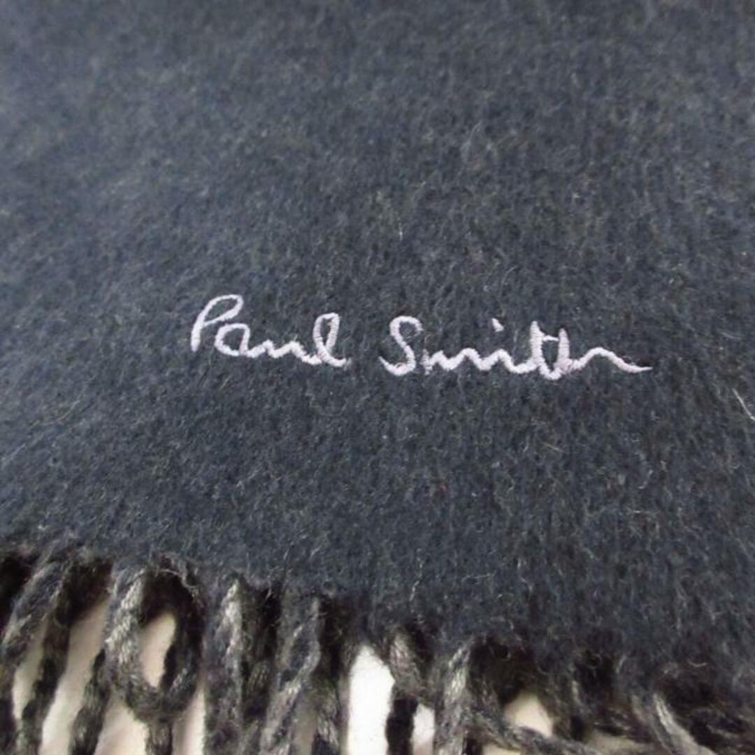 Paul Smith(ポールスミス)のPaulSmith(ポールスミス) マフラー - 黒 カシミヤ レディースのファッション小物(マフラー/ショール)の商品写真