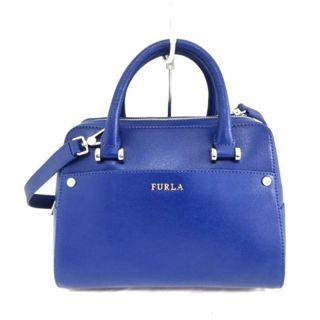 フルラ(Furla)のFURLA(フルラ) ハンドバッグ美品  - ブルー レザー(ハンドバッグ)