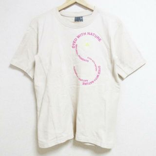 アディダスバイステラマッカートニー(adidas by Stella McCartney)のADIDAS BY STELLA McCARTNEY(アディダスバイステラマッカートニー) 半袖Tシャツ サイズS(J) レディース - ベージュ×ピンク×イエローグリーン クルーネック(Tシャツ(半袖/袖なし))