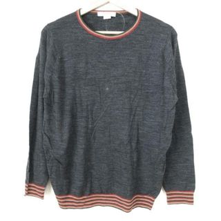 ジョンスメドレー(JOHN SMEDLEY)のJOHN SMEDLEY(ジョンスメドレー) 長袖カットソー サイズM メンズ - ダークグレー×レッド×マルチ(Tシャツ/カットソー(七分/長袖))