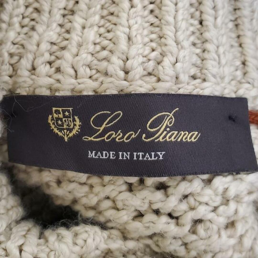 LORO PIANA(ロロピアーナ)のLoro Piana(ロロピアーナ) ブルゾン サイズ50 XL レディース美品  - ベージュ 長袖/ニット/春/秋 レディースのジャケット/アウター(ブルゾン)の商品写真