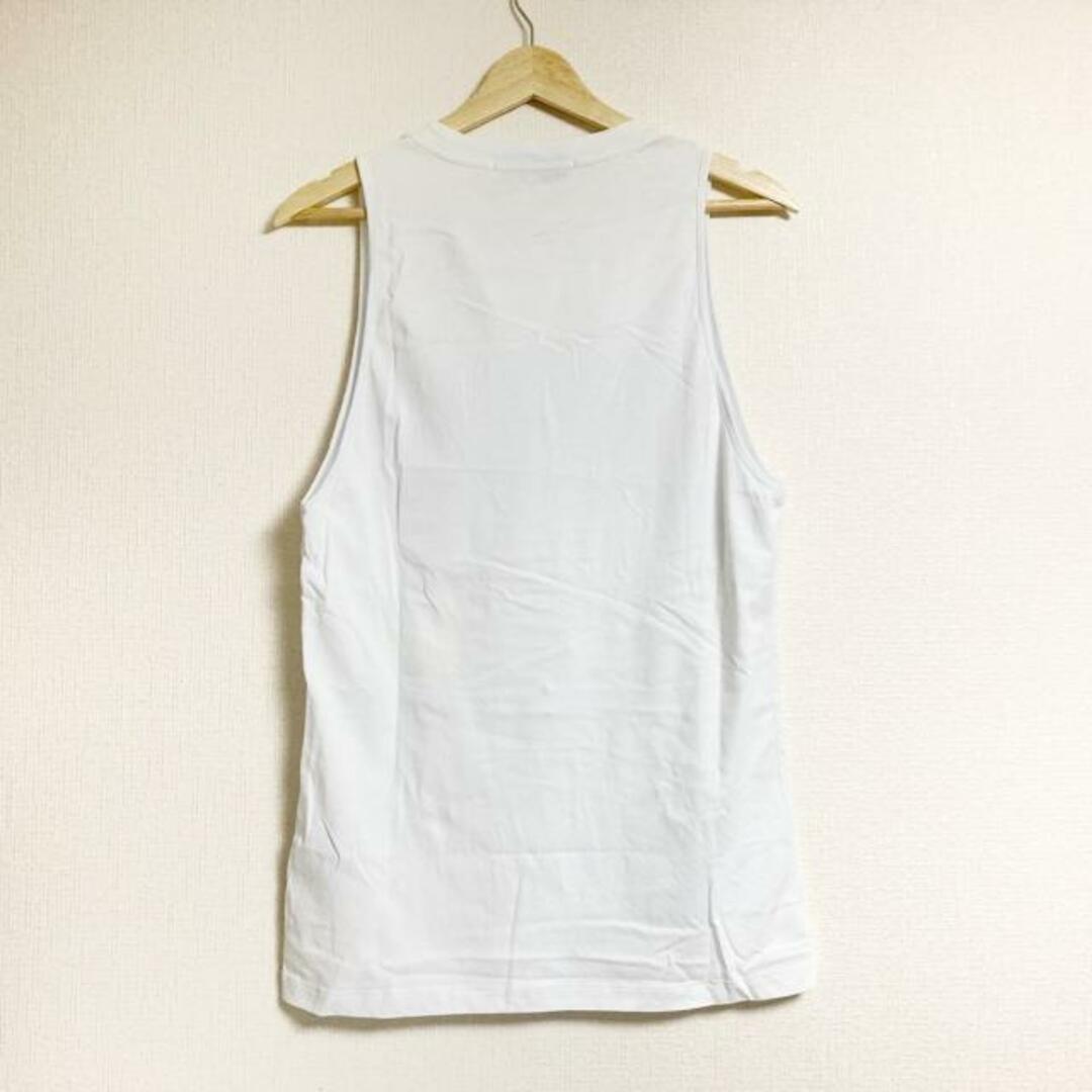 MSGM(エムエスジイエム)のMSGM(エムエスジィエム) ノースリーブTシャツ サイズXS レディース - 白×黒 クルーネック レディースのトップス(Tシャツ(半袖/袖なし))の商品写真