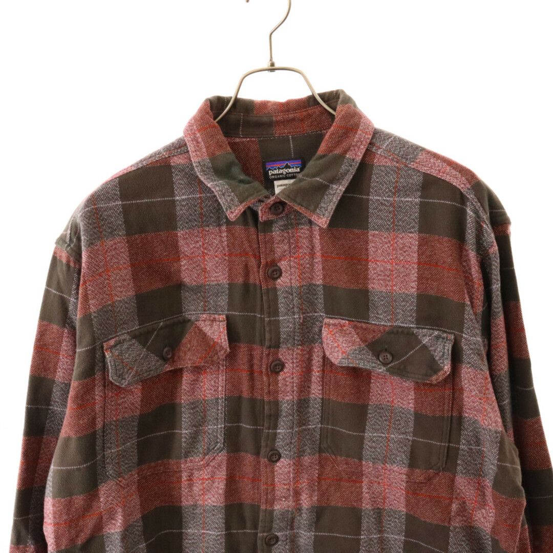 patagonia(パタゴニア)のPATAGONIA パタゴニア 14AW M’s L/S Fjord Flannel Shirt フィヨルド チェック柄長袖フランネルシャツ レッド STY53947FA14 メンズのトップス(シャツ)の商品写真