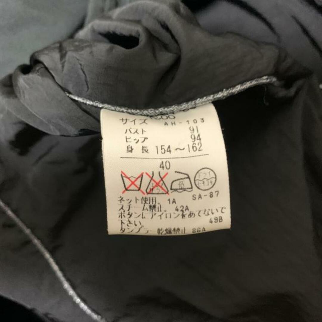 HANAE MORI(ハナエモリ)のHANAE MORI(ハナエモリ) コート サイズ40 M レディース美品  - 黒 長袖/中綿/冬 レディースのジャケット/アウター(その他)の商品写真
