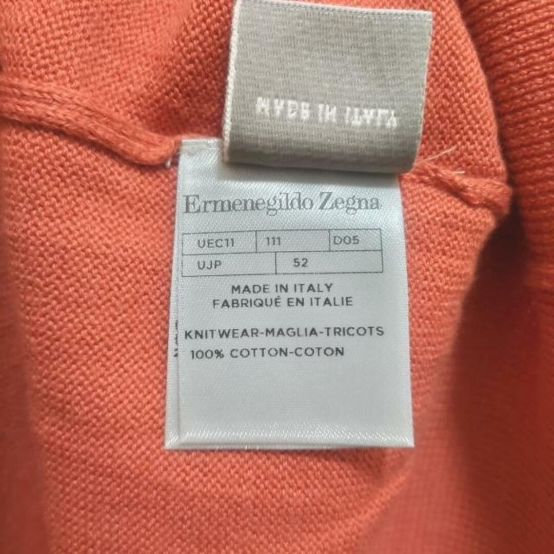 Ermenegildo Zegna(エルメネジルドゼニア)のErmenegildo Zegna(エルメネジルド ゼニア) 長袖セーター メンズ美品  - オレンジ 綿 メンズのトップス(ニット/セーター)の商品写真