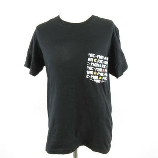 ジーユー(GU)のジーユー GU PAC-MAN Tシャツ 丸首 半袖 プリント 黒 S(Tシャツ(半袖/袖なし))