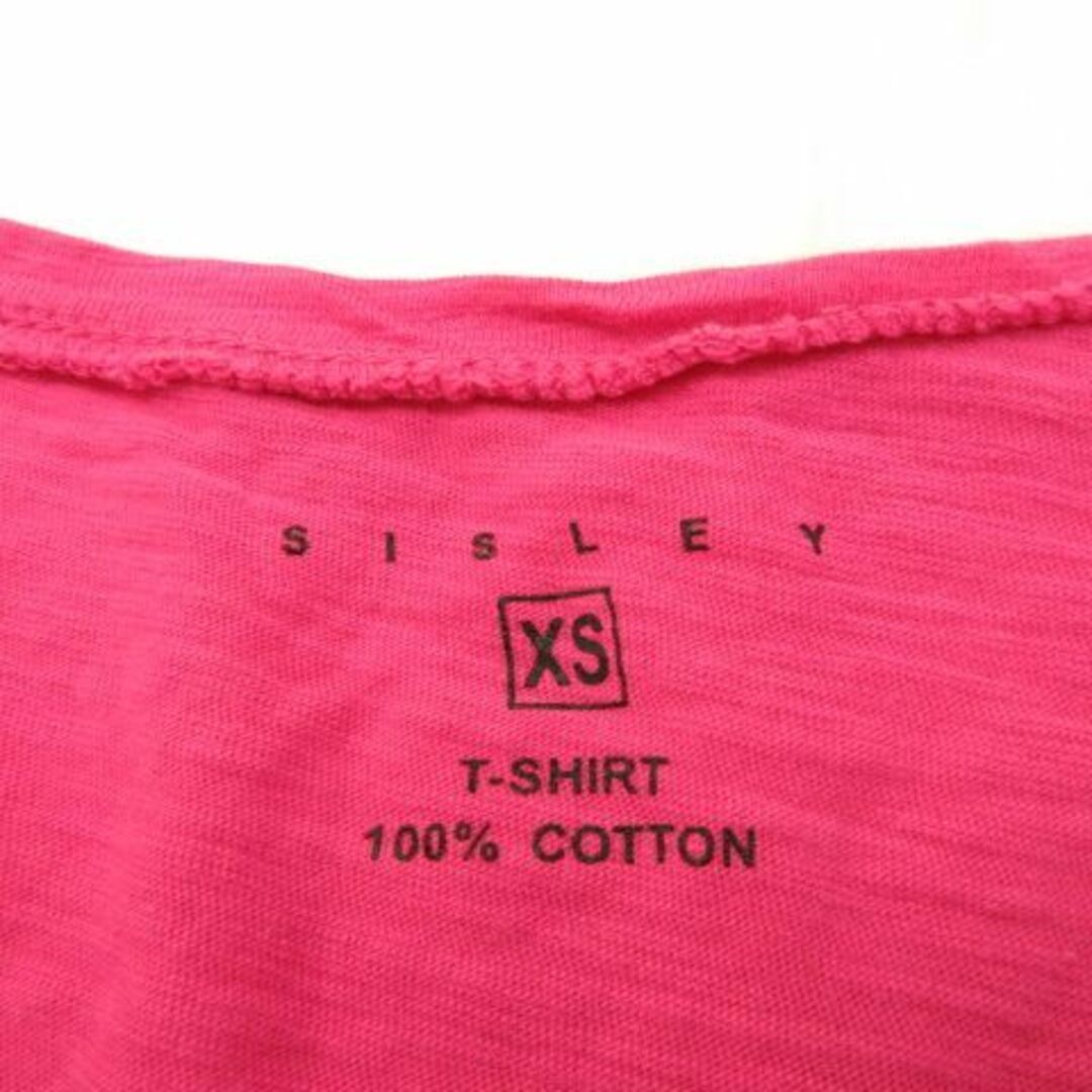 Sisley(シスレー)のシスレー SISLEY Tシャツ カットソー 半袖 ピンク XS *A507 レディースのトップス(カットソー(半袖/袖なし))の商品写真