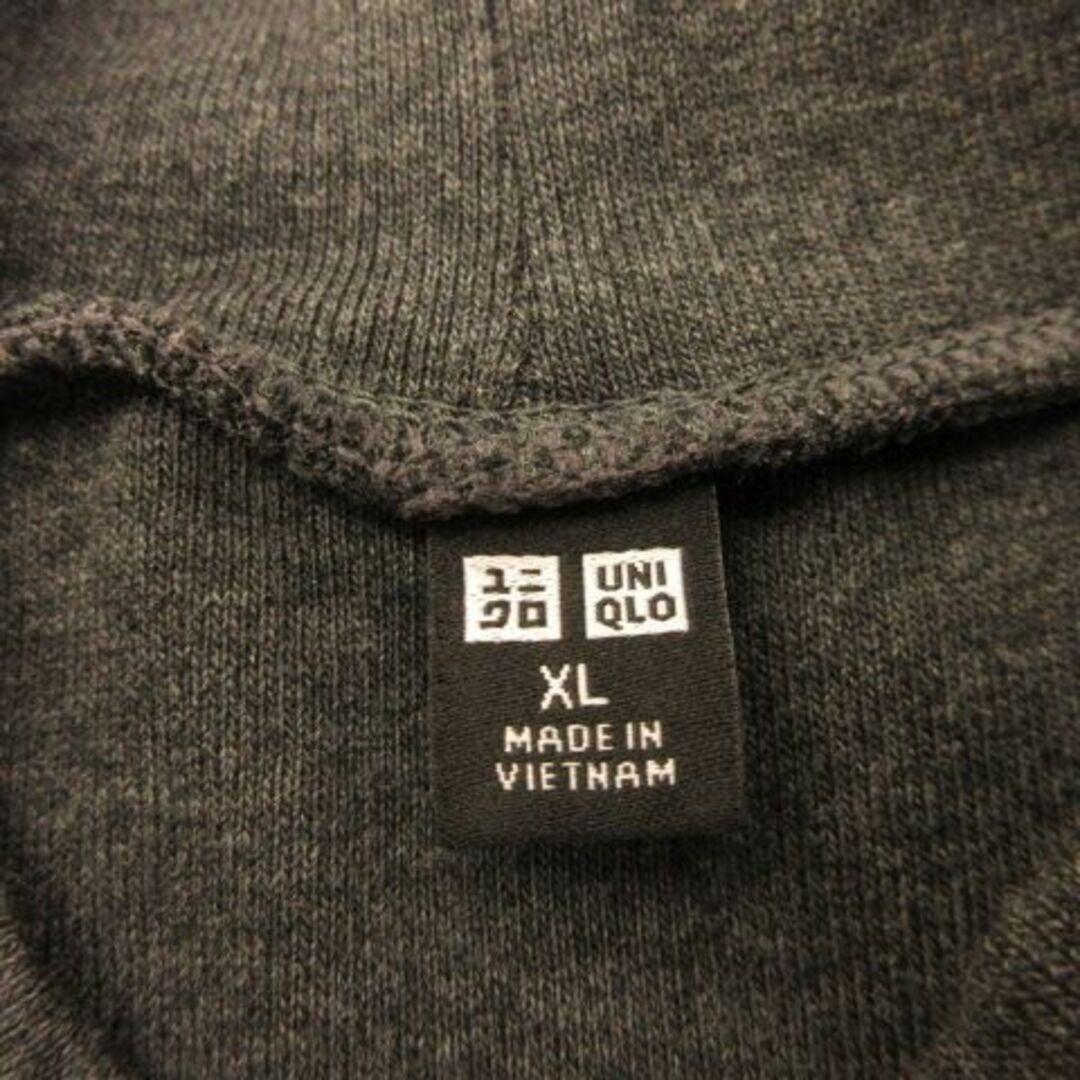 UNIQLO(ユニクロ)のユニクロ UNIQLO ハイネックT カットソー 五分袖 ストレッチ グレーXL レディースのトップス(カットソー(半袖/袖なし))の商品写真