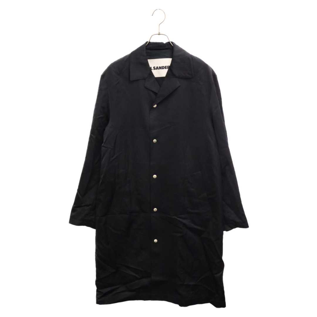 Jil Sander(ジルサンダー)のJIL SANDER ジルサンダー 20SS ライト ステンカラーコート ロングコート ネイビー JSMQ431044MQ39060001 メンズのジャケット/アウター(ステンカラーコート)の商品写真