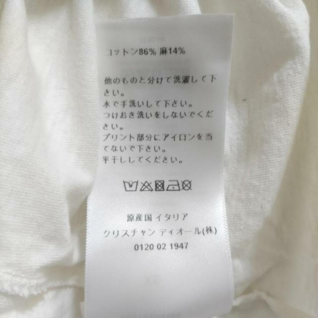 Christian Dior(クリスチャンディオール)のDIOR/ChristianDior(ディオール/クリスチャンディオール) 半袖Tシャツ サイズXS レディース美品  - 053T03A4469 アイボリー×ネイビー クルーネック/ハート 綿、麻 レディースのトップス(Tシャツ(半袖/袖なし))の商品写真